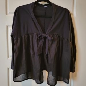 Splendid Tie Front Babydoll Cardigan